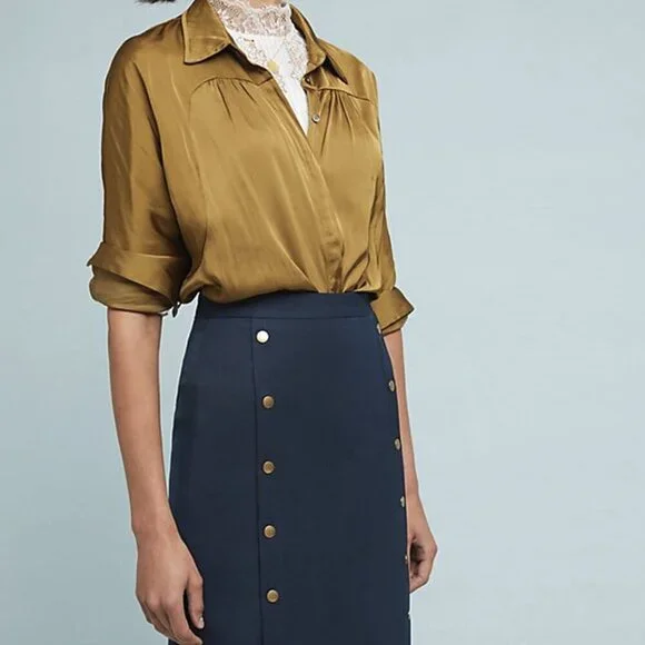 NWT Anthropologie High Seas Pencil Skirt by ISLA MAUDE - Picture 1 of 7